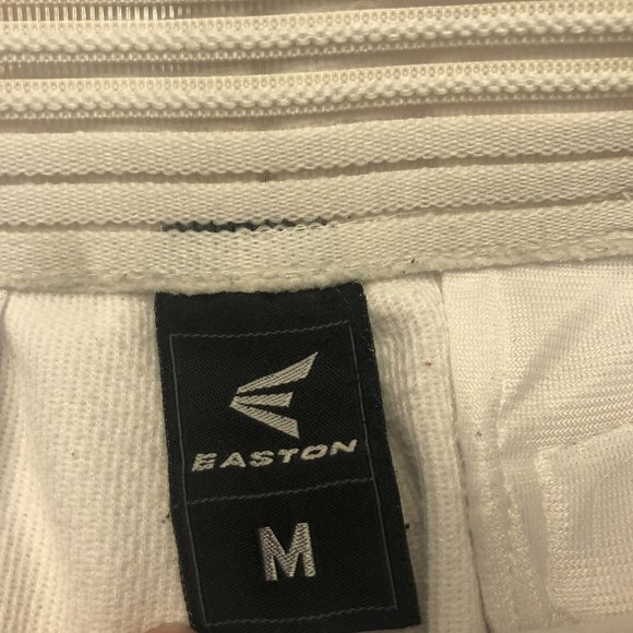 Easton White Black Piping Baseball Pants with Adjustable Length Size Medium - Picture 6 of 10